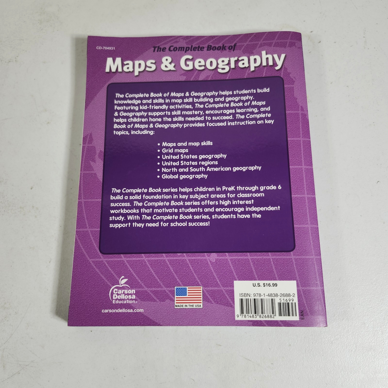 Complete Book of Maps and Geography Workbook Global Paperback