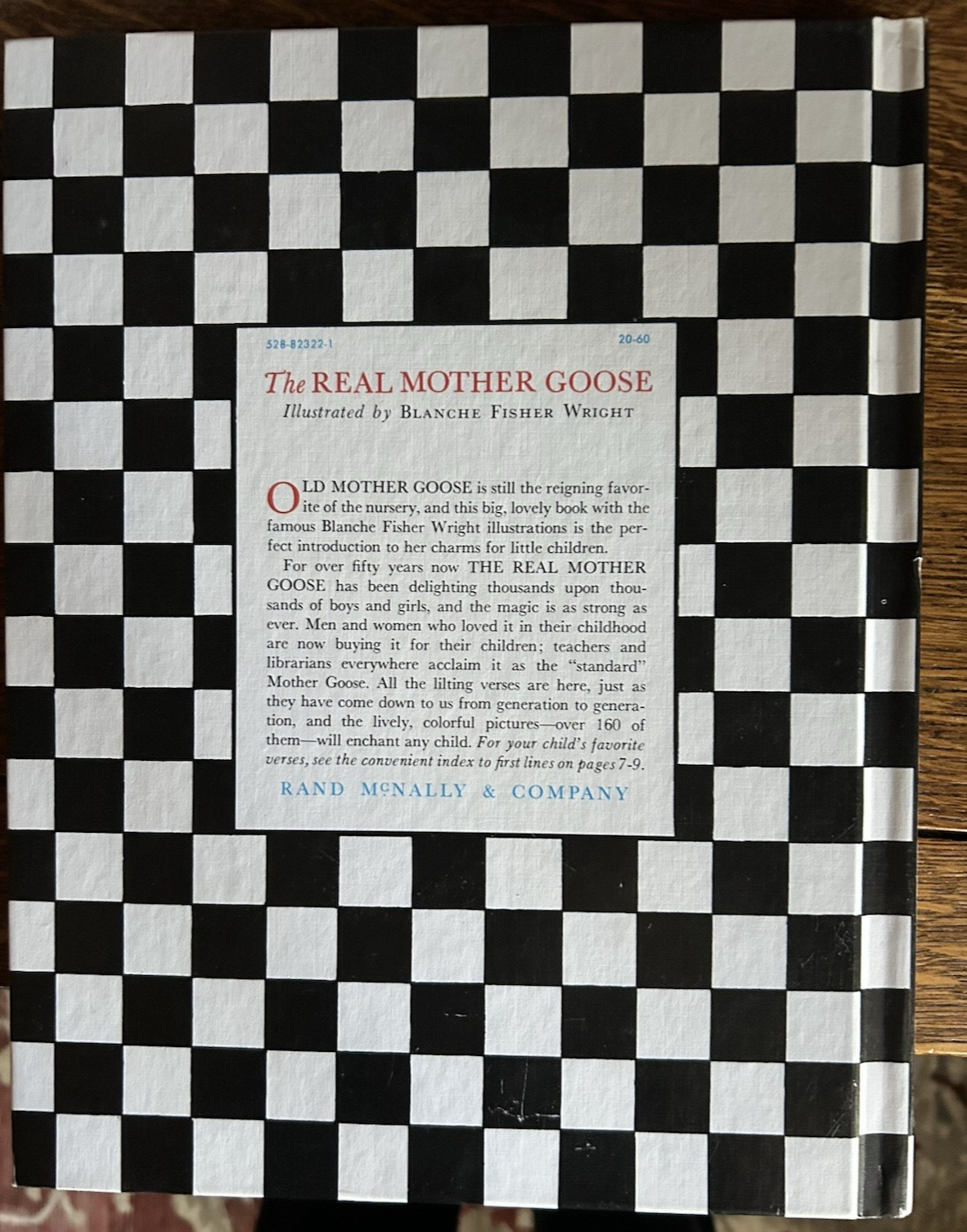 Vintage 1966 The Real Mother Goose Hardcover Nursery Rhymes Book 12×9.25BrandNew