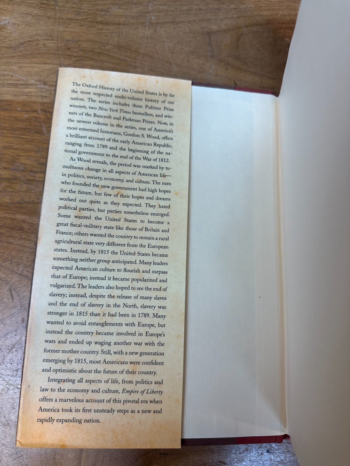 Empire of Liberty A History of the Early Republic Gordon S Wood