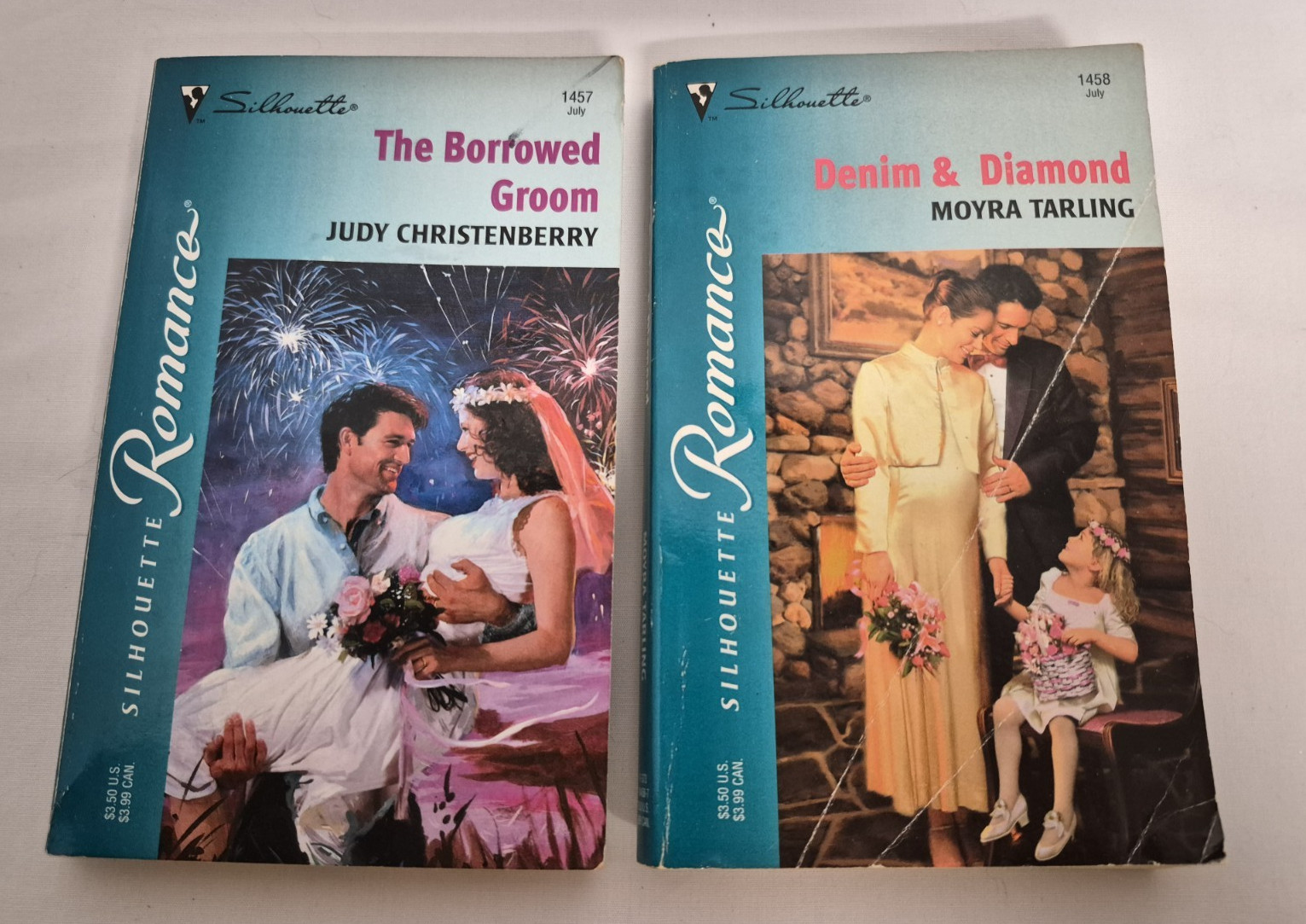 Silhouette & Harlequin Romance Lot of 15 2000-2006 Teal Spines