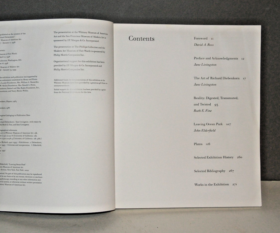 THE ART OF RICHARD DIEBENKORN Jane Livingston WHITNEY MUSEUM Softcover