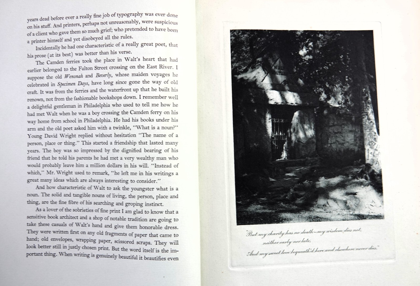 WALT WHITMAN IN CAMDEN PREFACE BY CHRISTOPHER MORLEY 1938 HC LE OF 1100.