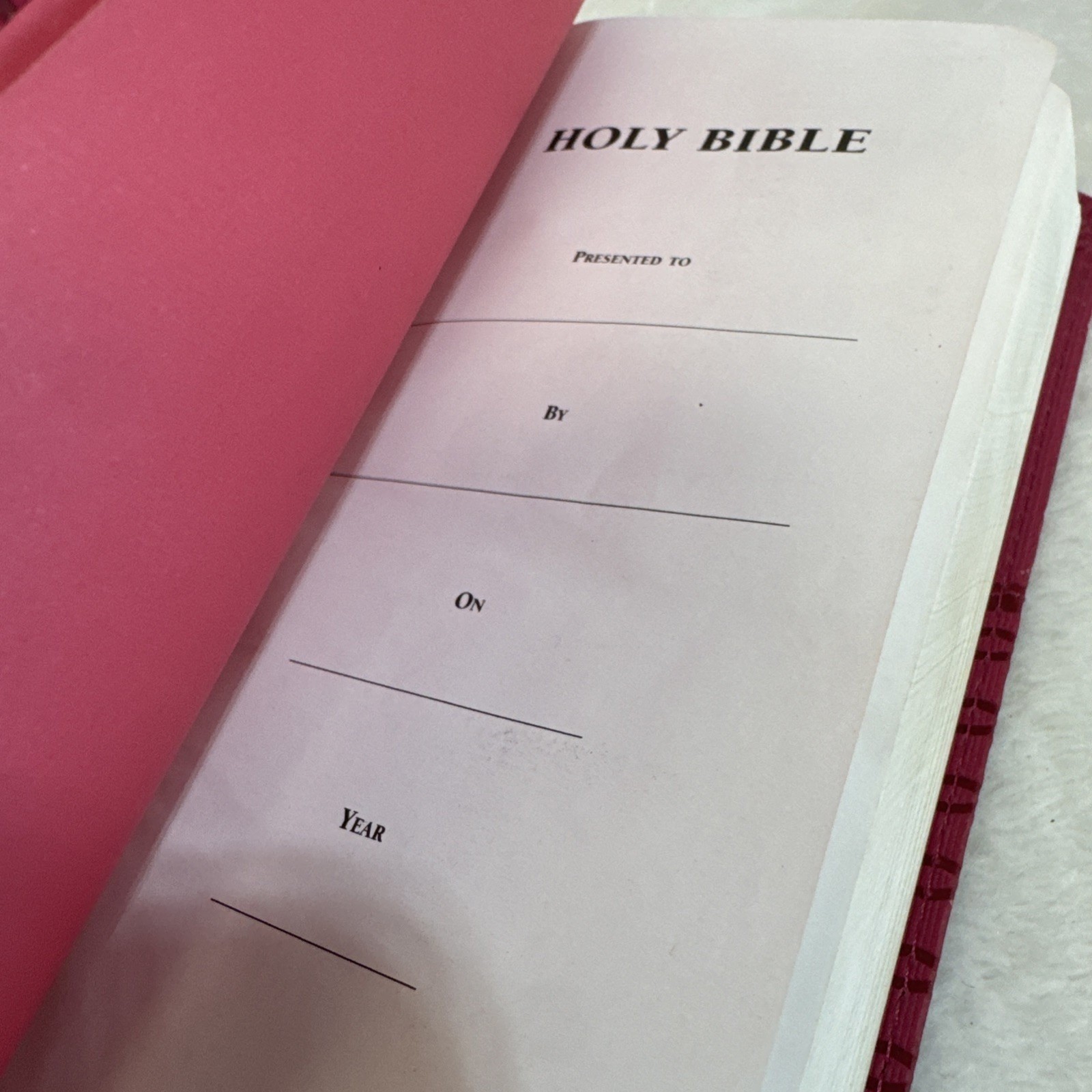 Barbour Holy Bible King James Version Pink Faux Leather KJV 9781616265229