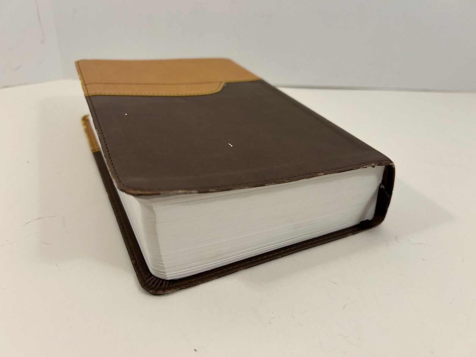 Holy Bible NIV Large Print Zondervan Italian Duo-Tone Leather