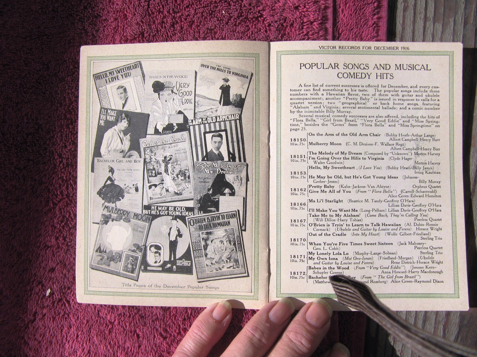 Art Case Vernis Martin Victrola XVI New VICTOR RECORDS December 1916 CATALOG