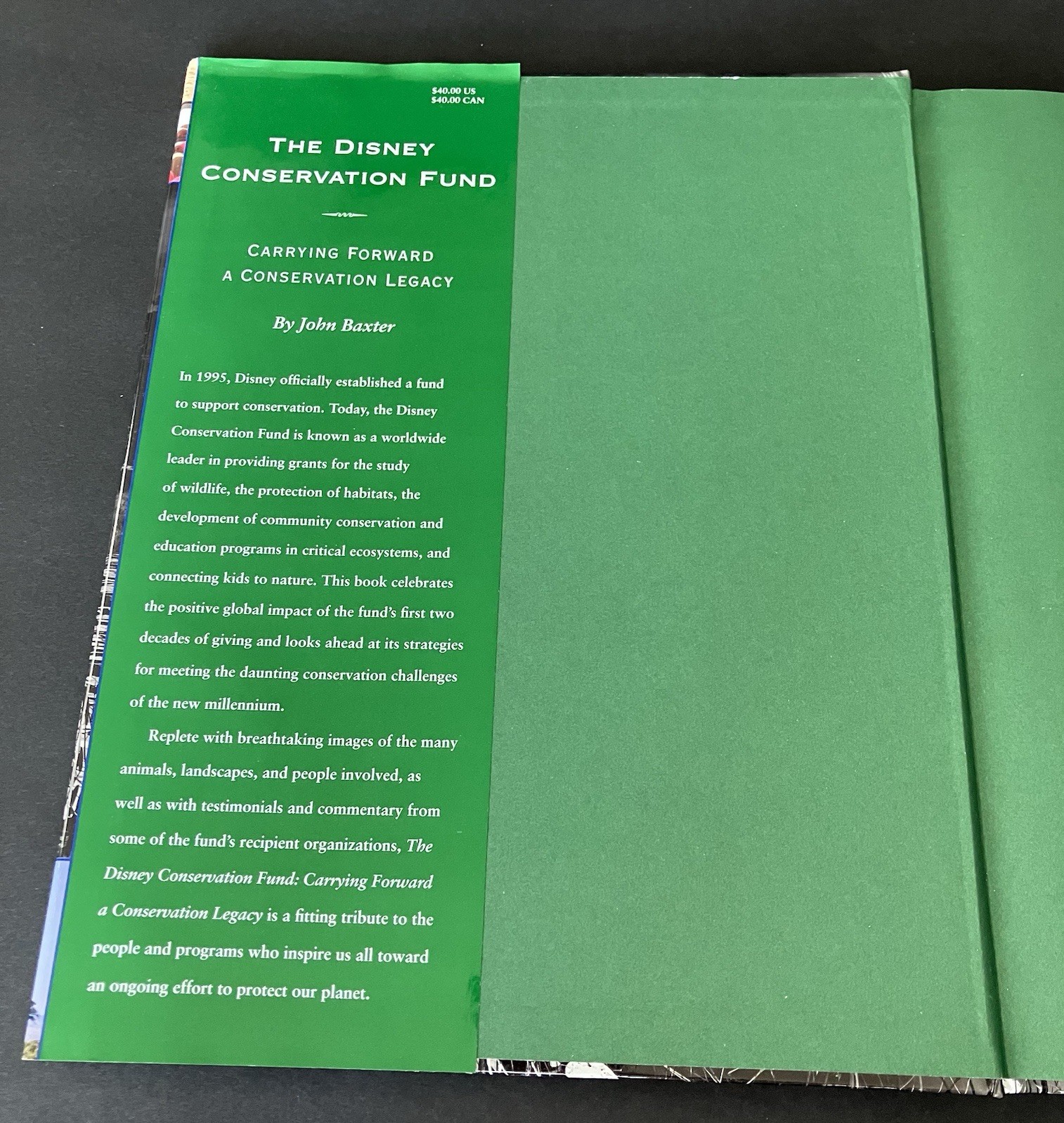 Disney Enterprise Editions Conservation Fund John Baxter HCDJ 1st Edition 2016