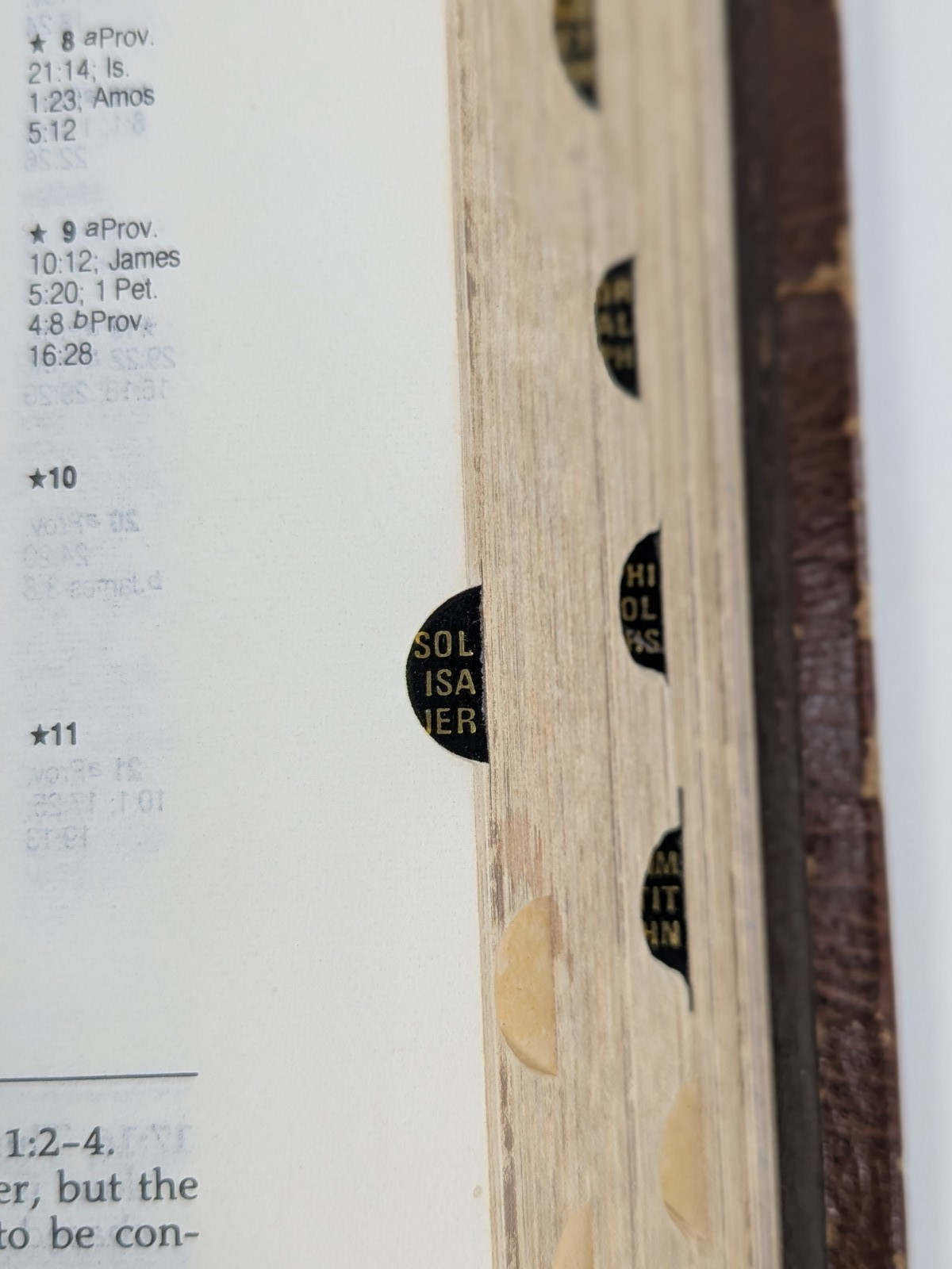 BISON GRAIN!✝️Vntg Ryrie Study Bible NASB 1978 Red Letter Moody Press Tab Index