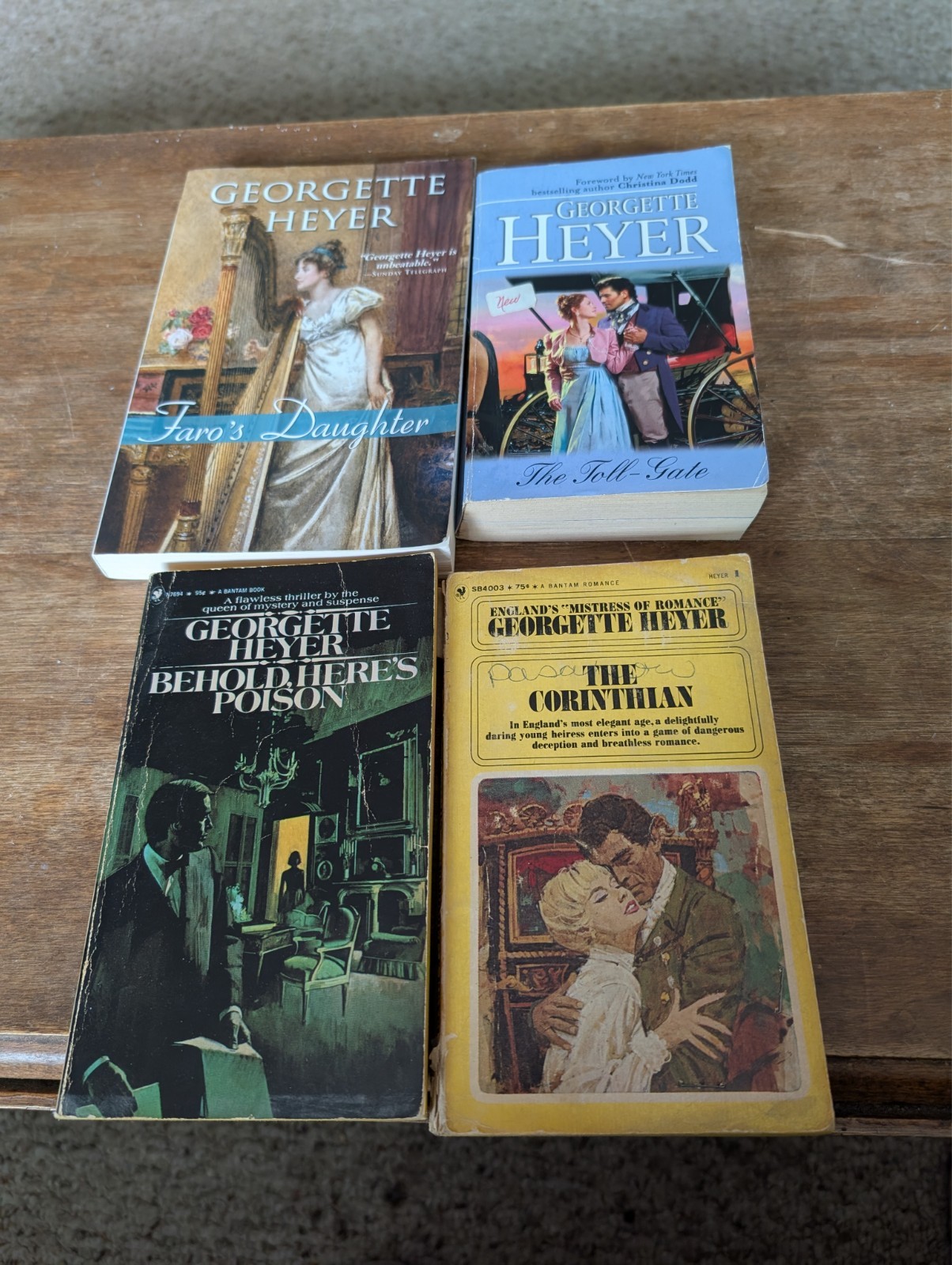 Georgette Heyer 4 book lot, 2 older Bantam, nice collectible versions