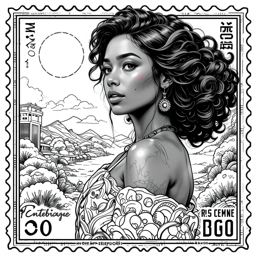 Adult Coloring Pages Antique Stamp Girls 500+ Printable Pages