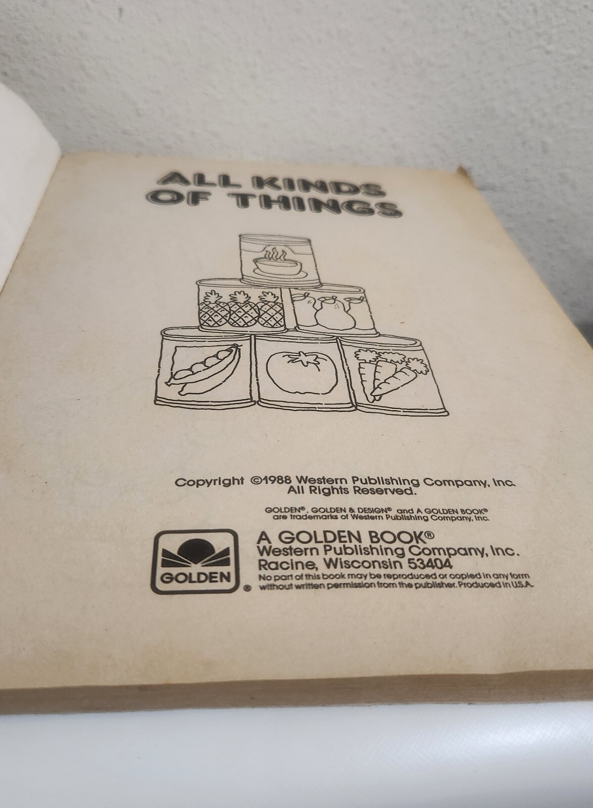 1988 “All Kinds of Things” Giant Coloring Book by Golden Books •86 Good Pages 6-