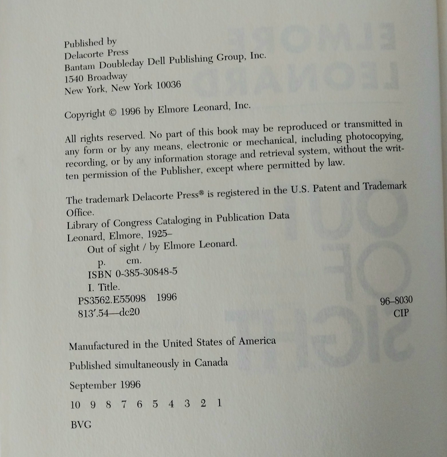 Elmore Leonard – Out of Sight