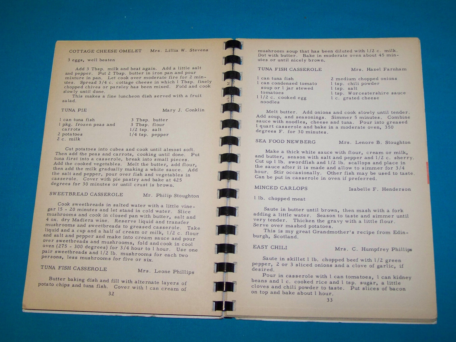 1957 Round Table Club Cook Book Flushing, Queens, New York NY