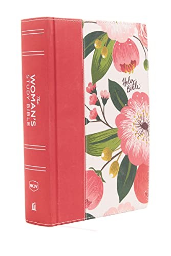 The NKJV, Womans Study Bible, Cloth over Board, Pink Floral, Full-Color: – GOOD
