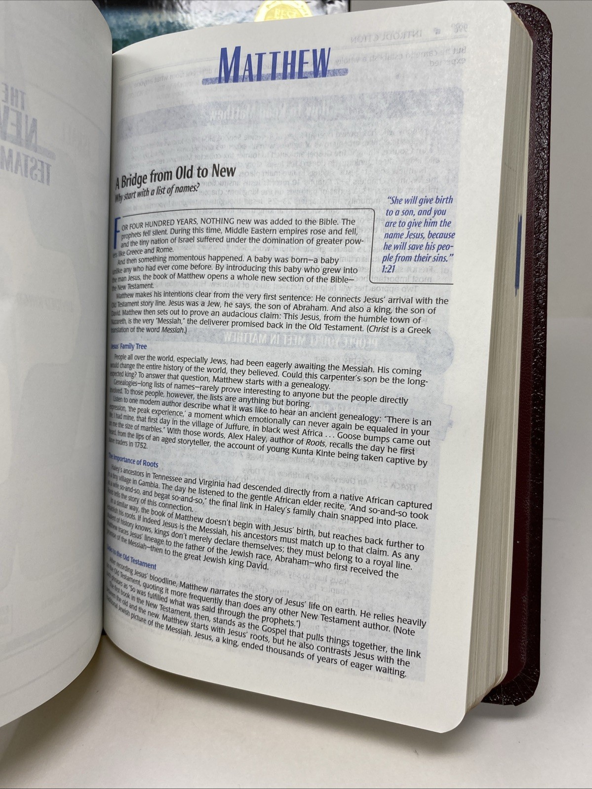 Student Bible NIV 1984 Burgundy Bonded Leather 2006 Print Clean Pages Box