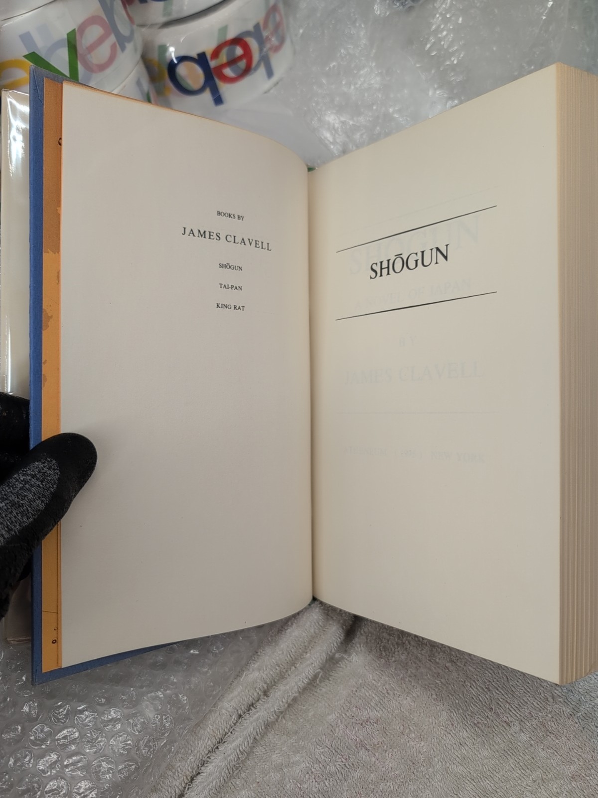 🥇True 1st SHOGUN by James Clavell (1975 Atheneum) 1st Printing + Custom Mylar!!