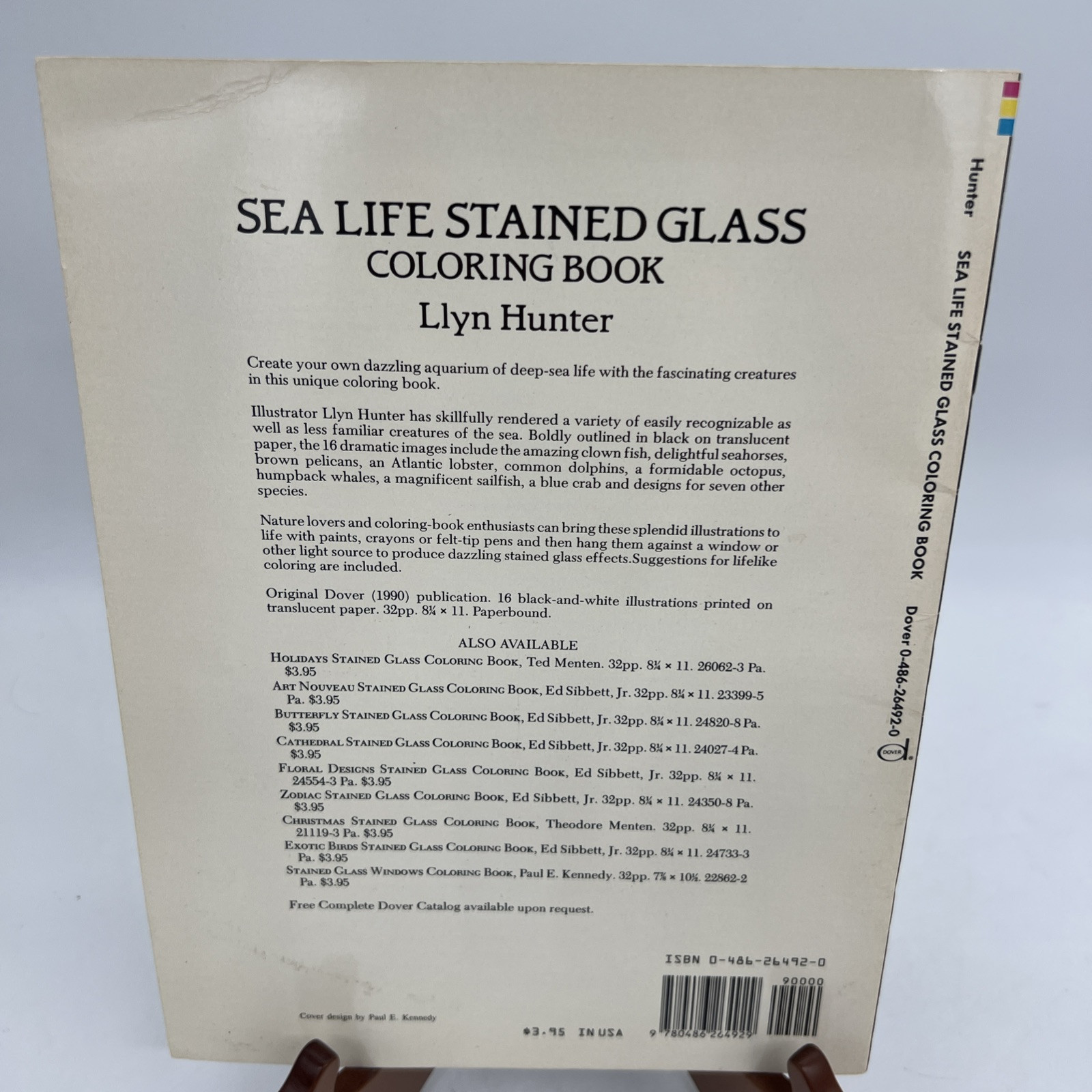 Sea Life Stained Glass Coloring Book Paperback Llyn Hunter UNUSED