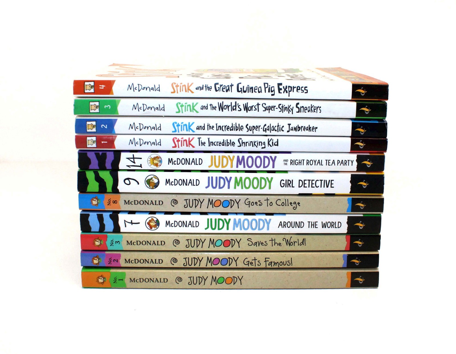 Lot 11 Judy Moody & Stink Series Paperback Early Chapter Books by Megan McDonald
