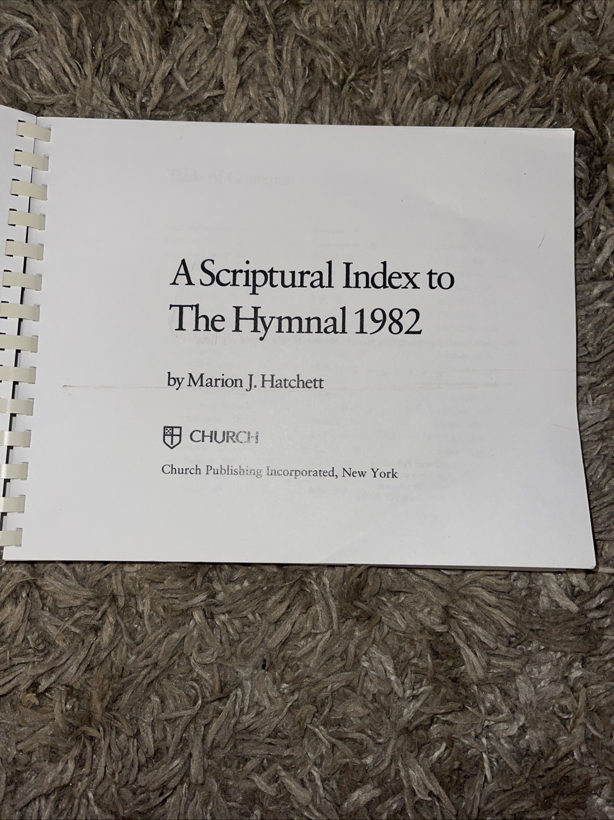 Scriptural Index Hymnal 1982 Marion Hatchett Episcopal Hymn Study Vol 8