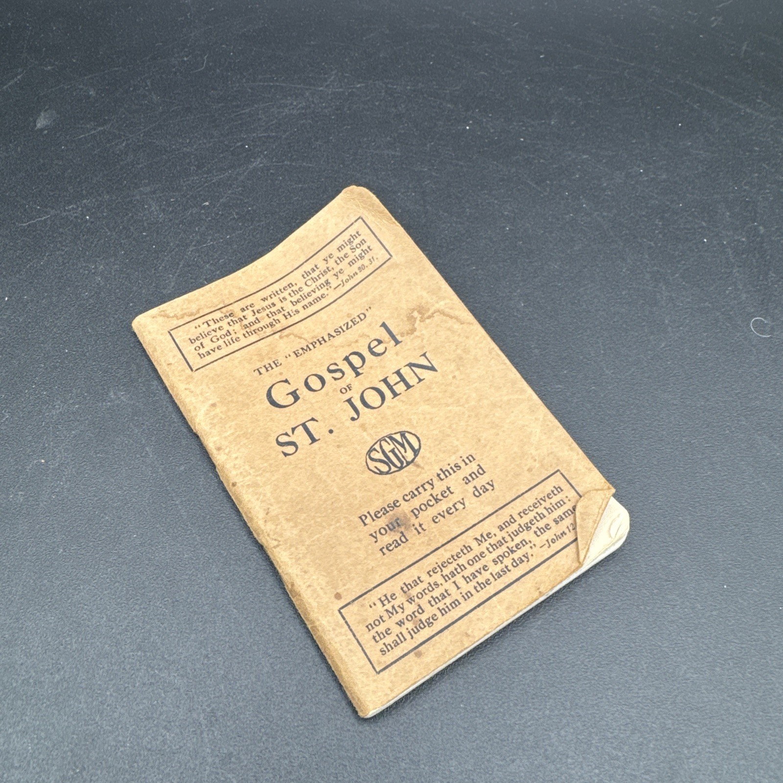 The “Emphasized” Gospel of St . John 1943 Pocket Sized