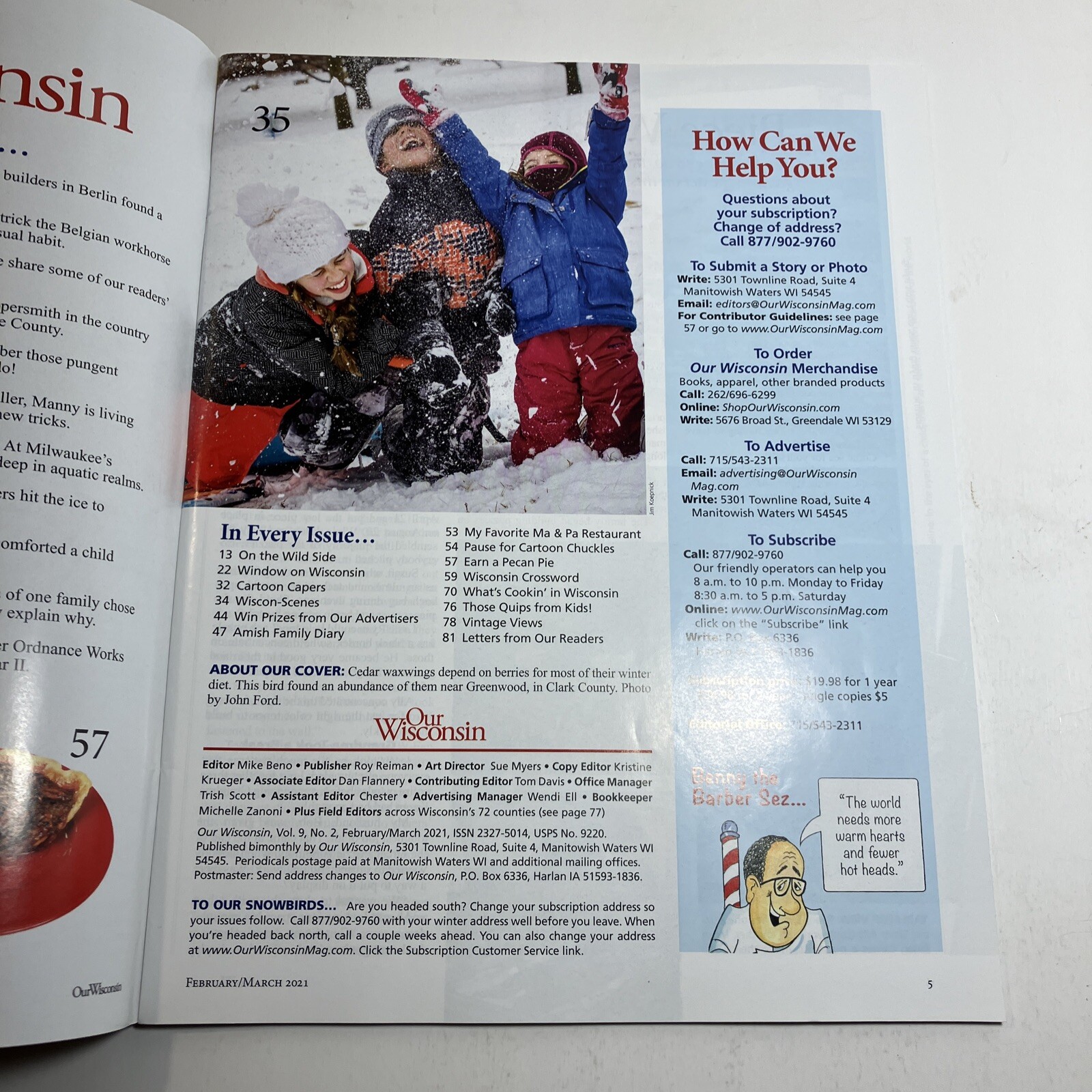 February/March 2021 ~ Our Wisconsin ~ All That’s Great In The Badger State