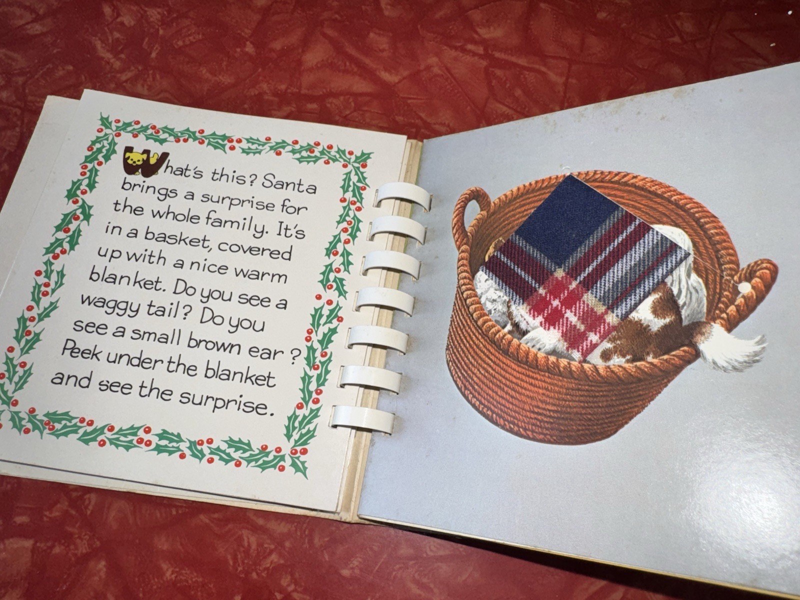 Santa’s Beard Is Soft And Warm 1974 Golden Press Touch And Feel Book Spiral