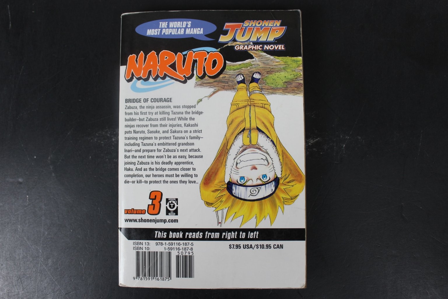 Naruto Vol 3 Bridge of Courage Masashi Kishimoto Manga Graphic Novel VIZ Media