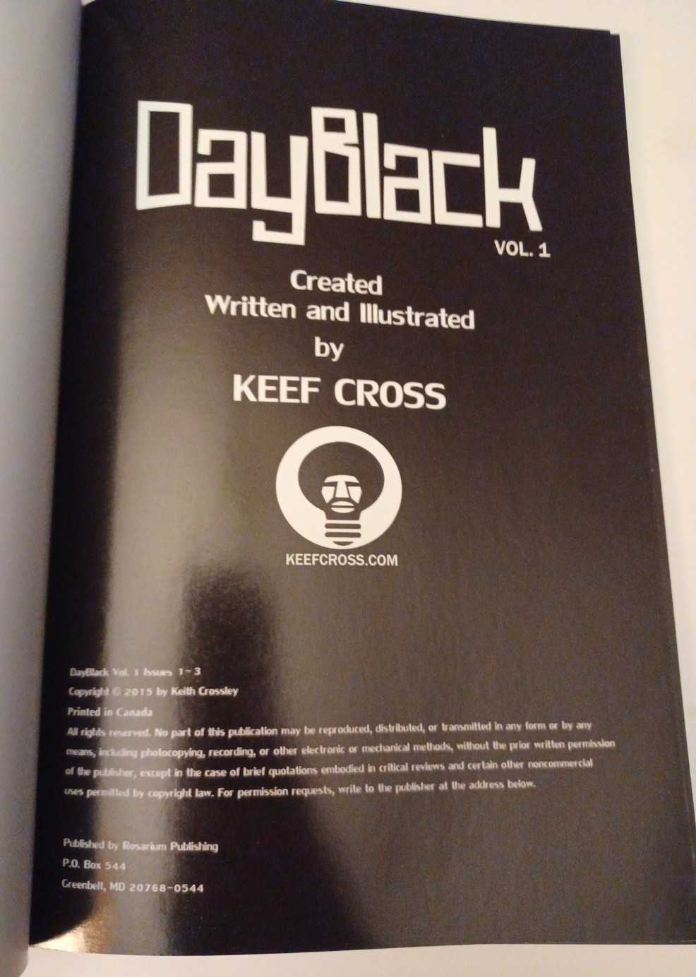 DayBlack by Keef Cross (2015, Trade Paperback)