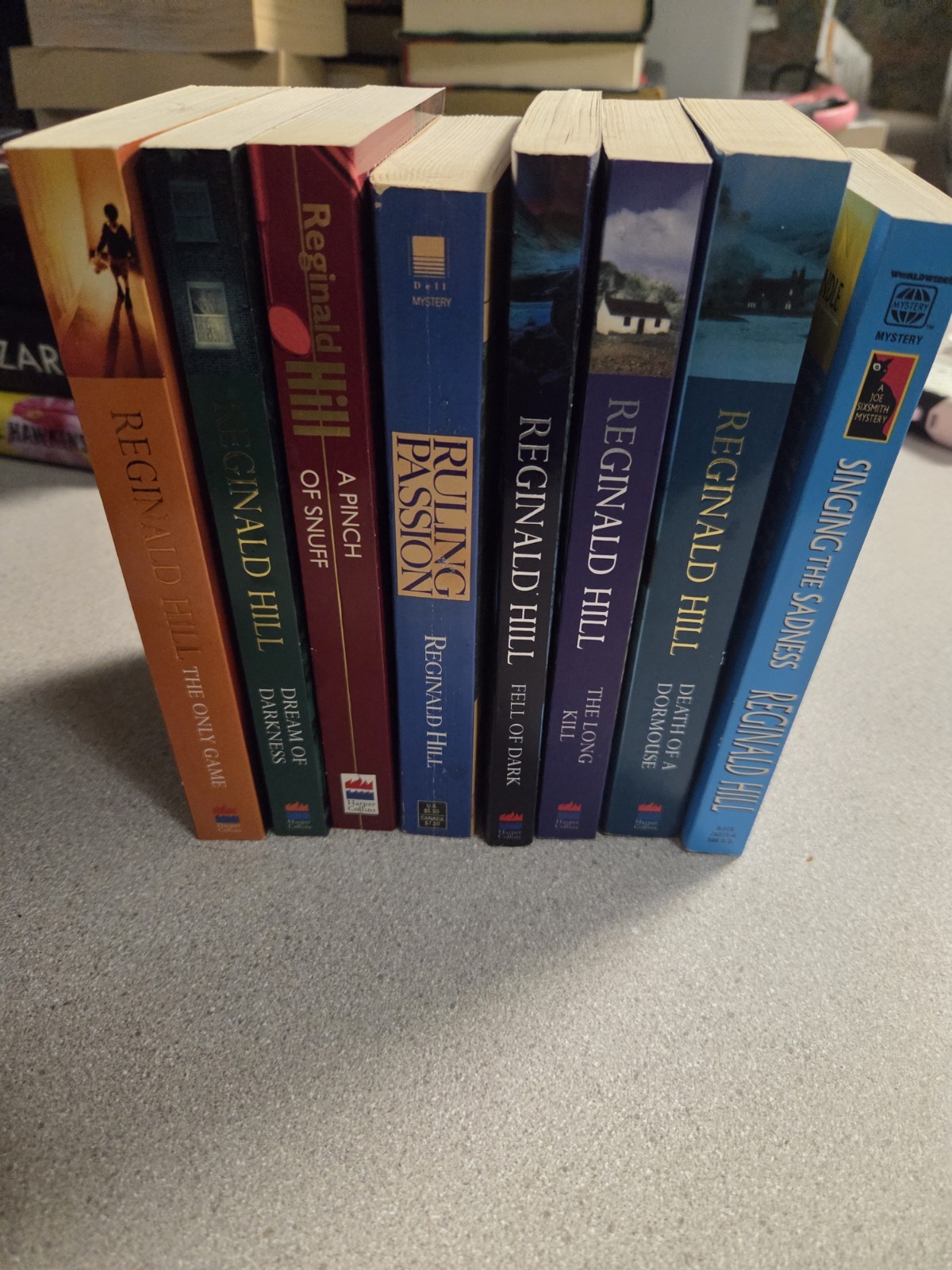 Reginald Hill LOT of 8 paperbacks. Various titles