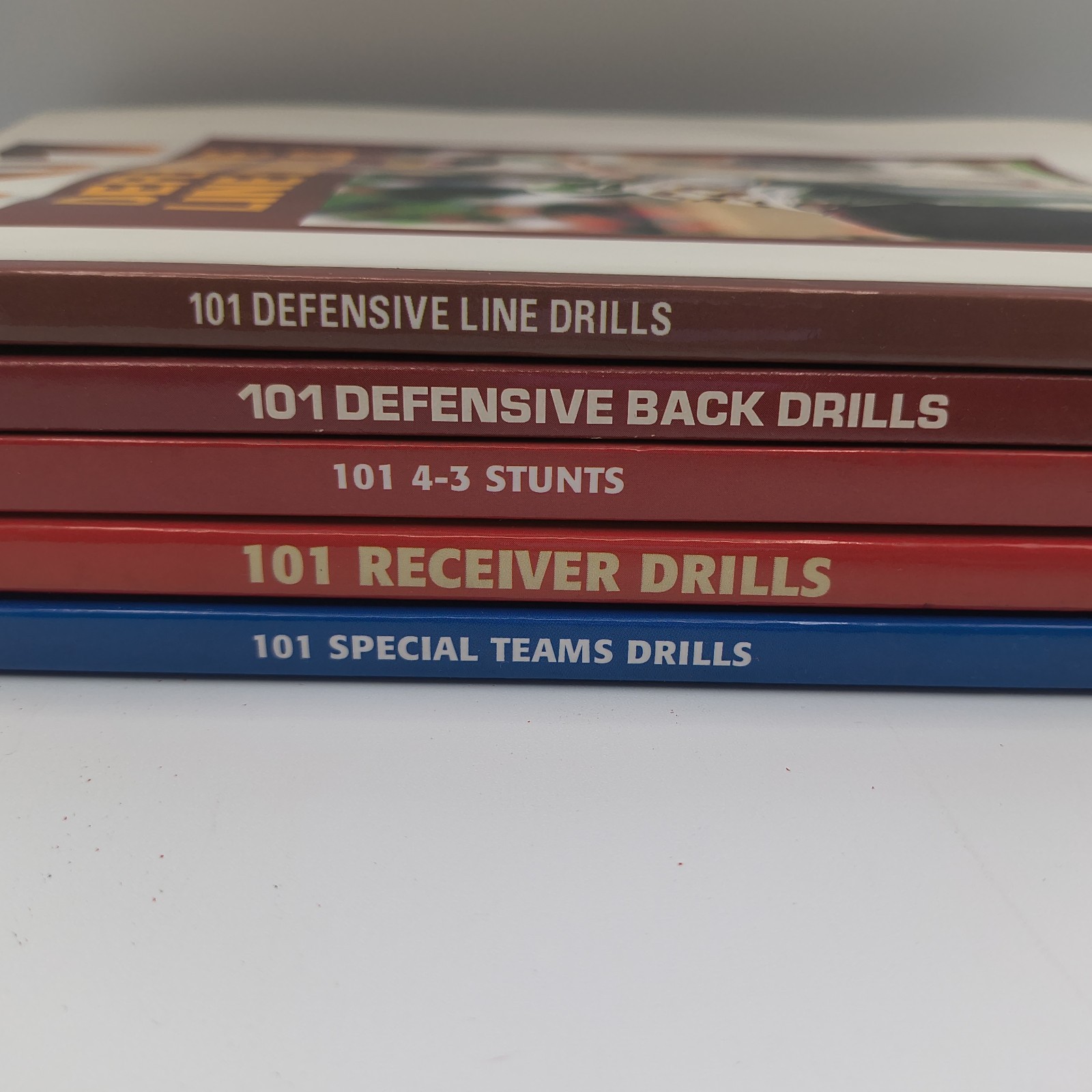 Lot Of 5 Coaches Choice 101 Football Books Team Defensive Receiver Stunts Drills