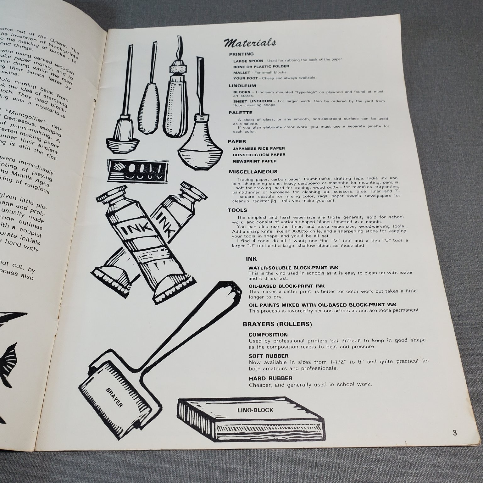 How To Do Linoleum Block Printing Mary E. Hicks Walter T. Foster Art Craft Guide