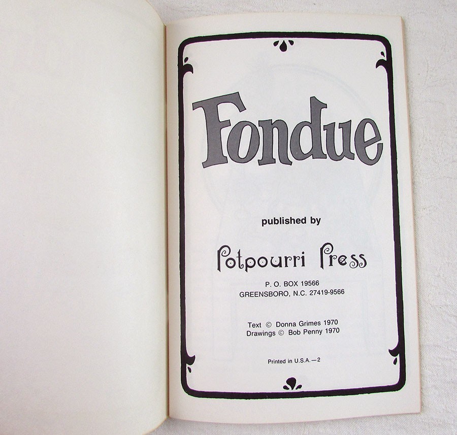 LOT Fondue Pasta Quiche Souffle Vintage Small Cookbook Potpourri Press 1970s VTG