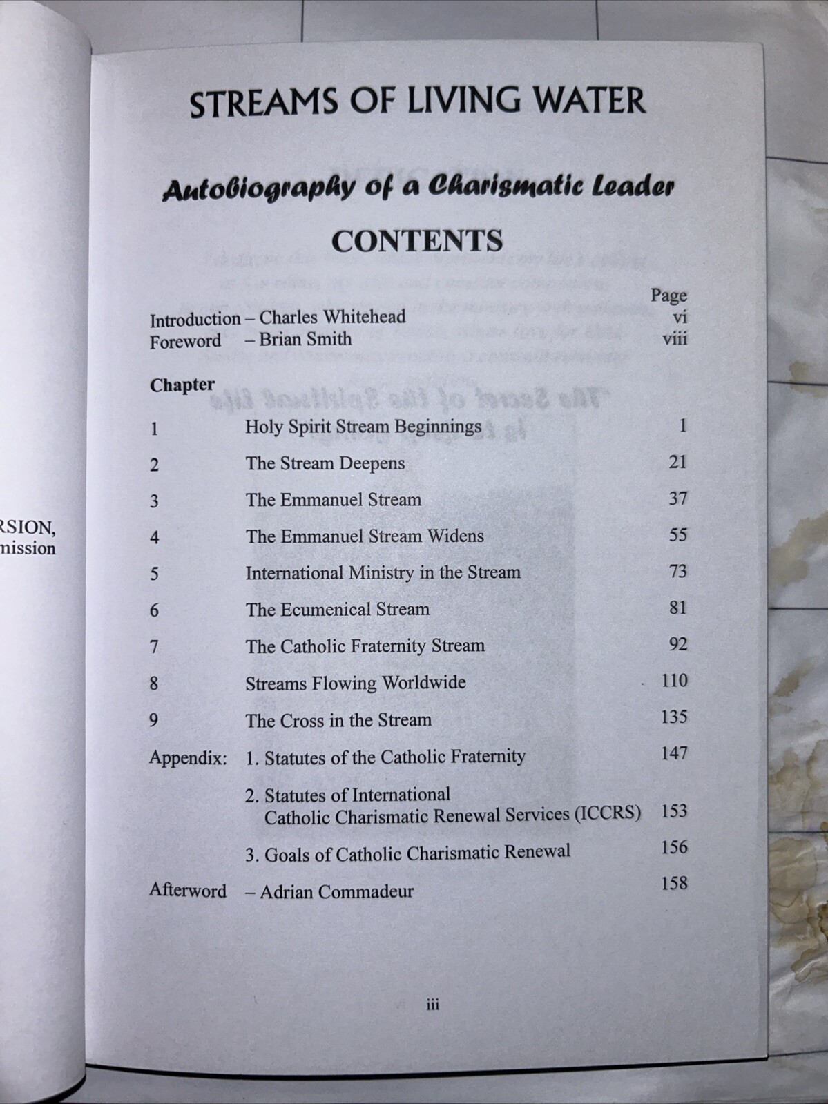 Streams of Living Water – Brian Smith – 2000 – 159 pages – Catholic Charismatic