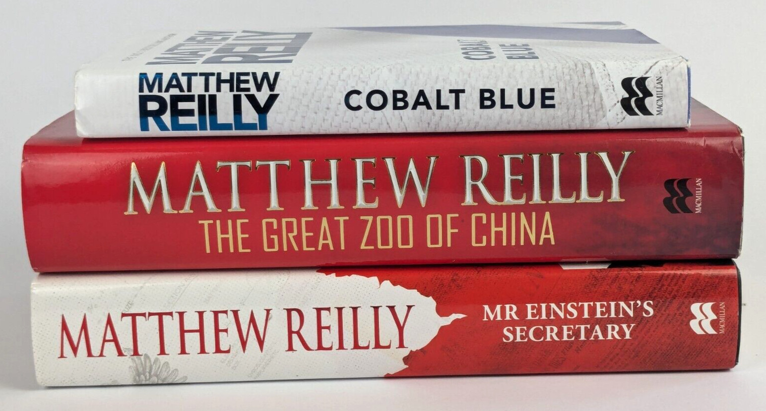 Matthew Reilly Hardcover x 3 Mr Einstein’s Secretary Great Zoo of China Cobalt