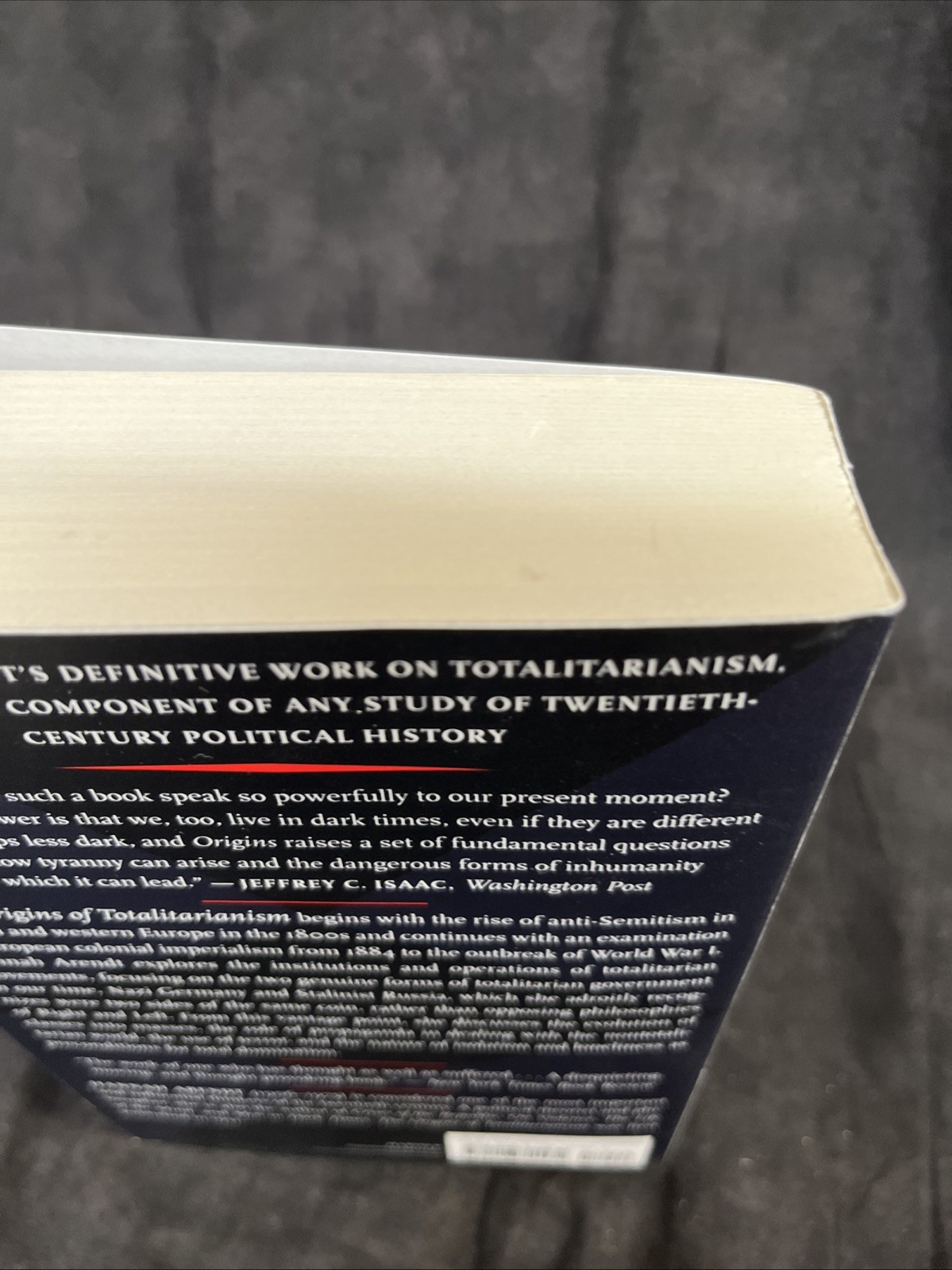 “The Origins of Totalitarianism” by Hannah Arendt (1985,Trade Paperback)