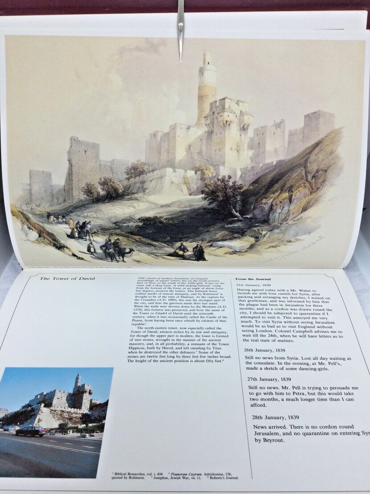 ©1982 DAVID ROBERTS R.A. THE HOLY LAND JERUSALEM Terra Santa Arts Israel Judaica