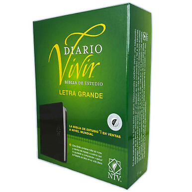 Biblia de Estudio del Diario Vivir Letra Grande NTV – sentipiel negro con indice