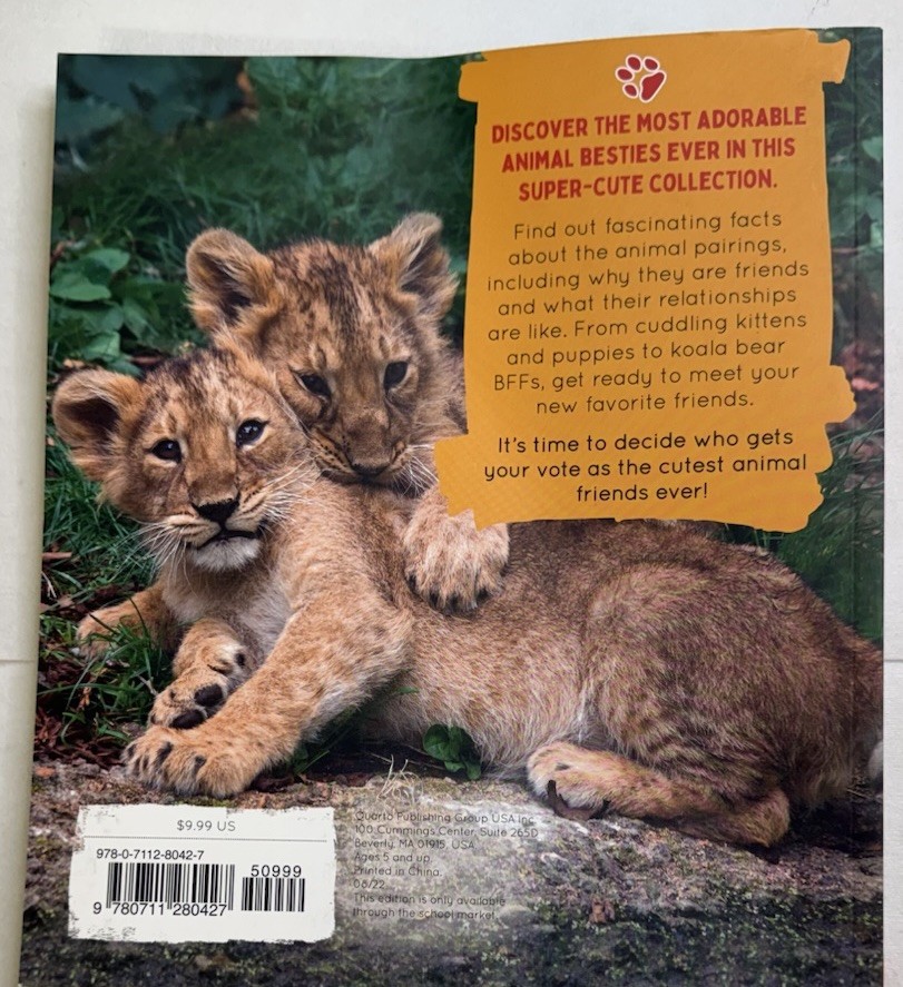 Animal Friends: Adorable Animal Besties, Super Cute By Camilla De La Bedoyere
