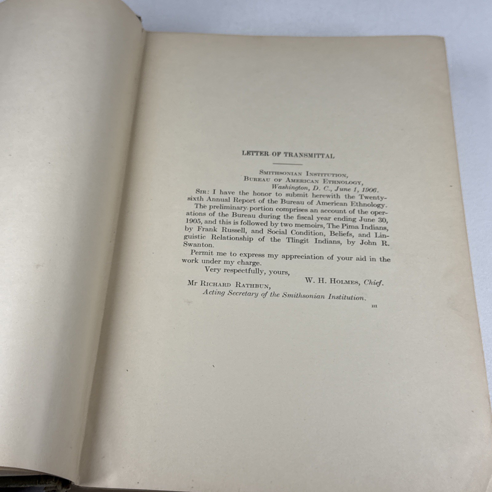 26th Annual Report of the Bureau of American Ethnology Mythology 1904 HC