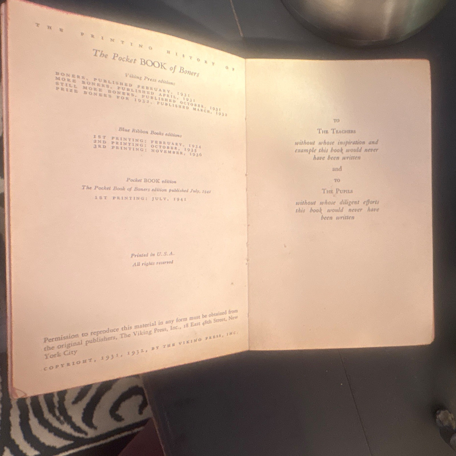 The Pocket Book of Boners 1941 Illustrated Dr. Seuss 1st Edition