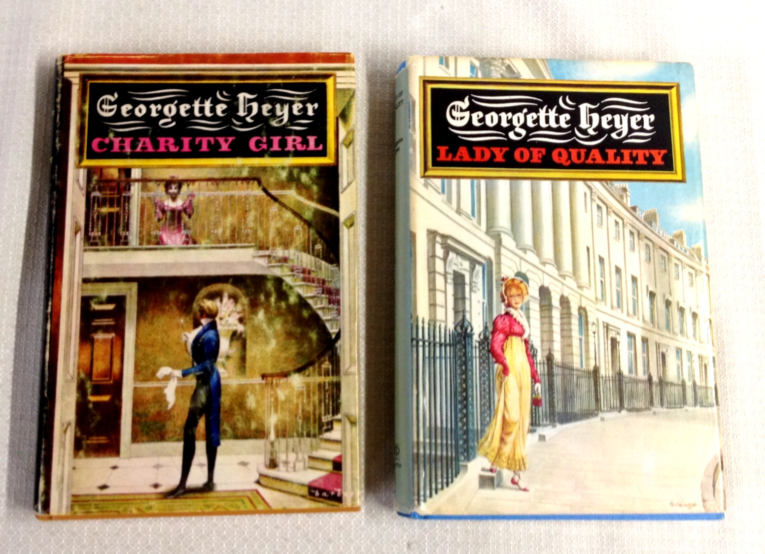 2 Vintage Charity Girl & Lady of Quality Book by Georgette Heyer – Hardcover, DJ