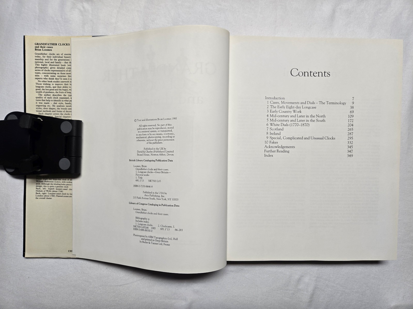 Grandfather Clocks and their cases by Brian Loomes (1985) Hardcover