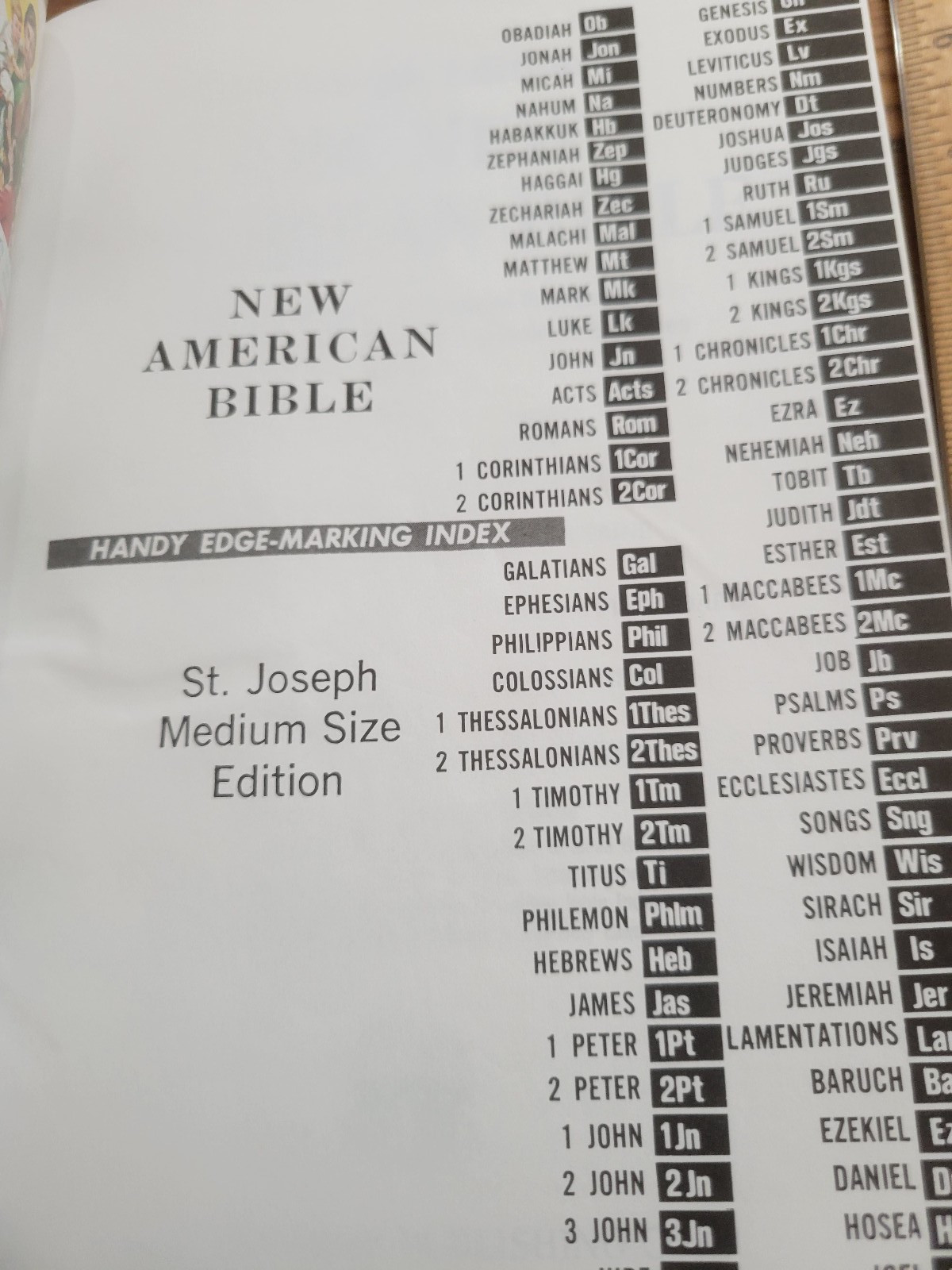 New American Bible NAB St Joseph Medium Size Edition 1992 Catholic Book Publish