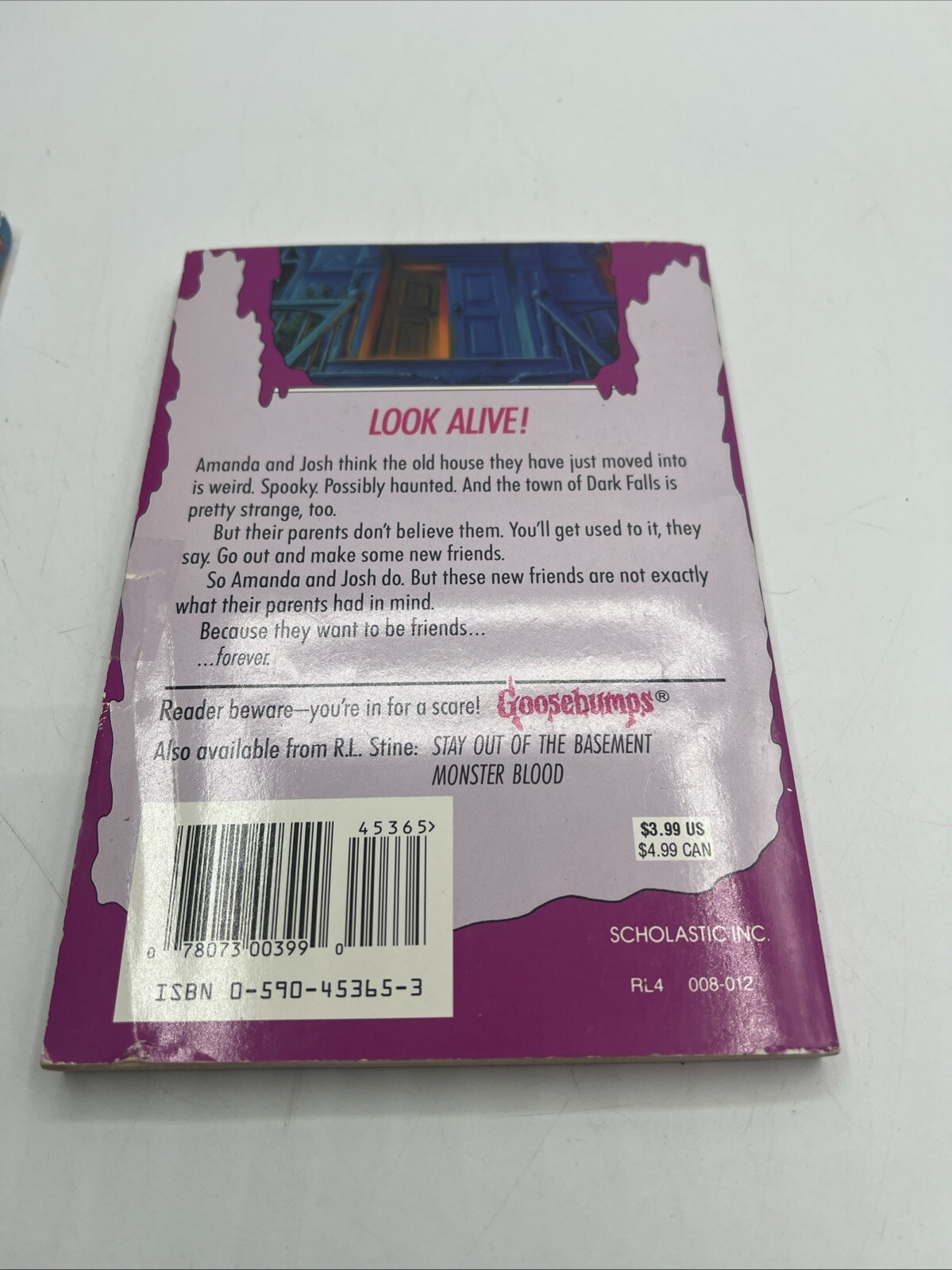 Lot of 4 Scholastic Goosebumps Paperback Books # 1,4,9,11 Parachute Press Vtg