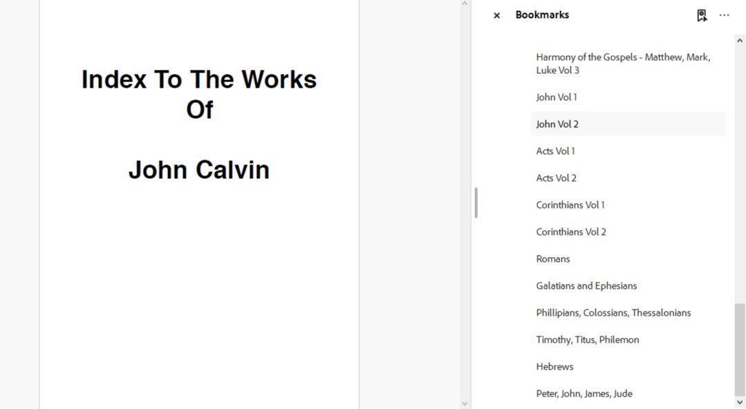 The Works of John Calvin – Bible Commentary Library (PDF E-Book Set) on CD-ROM