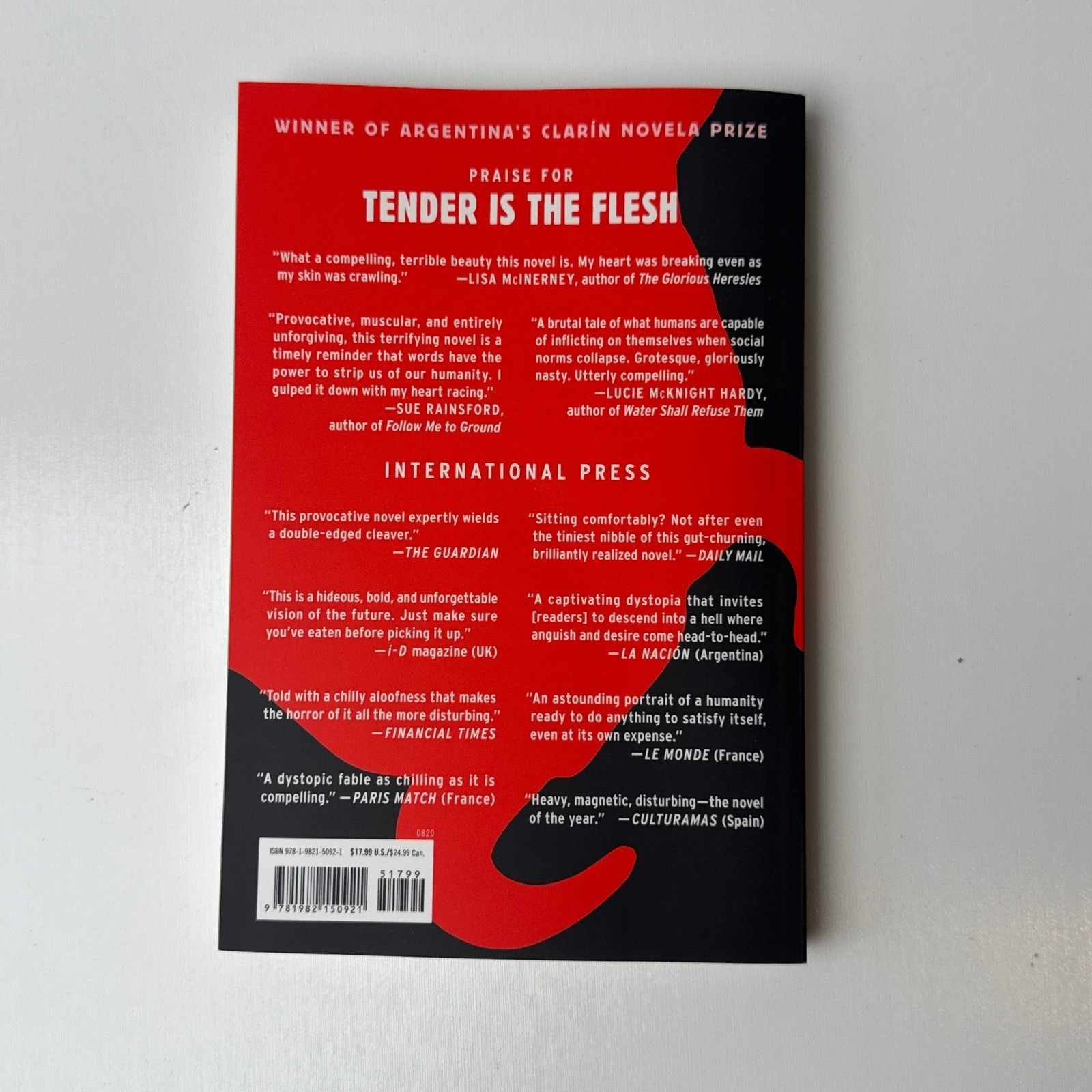 Tender Is the Flesh by Agustina Bazterrica Paperback Fiction Novel 2020