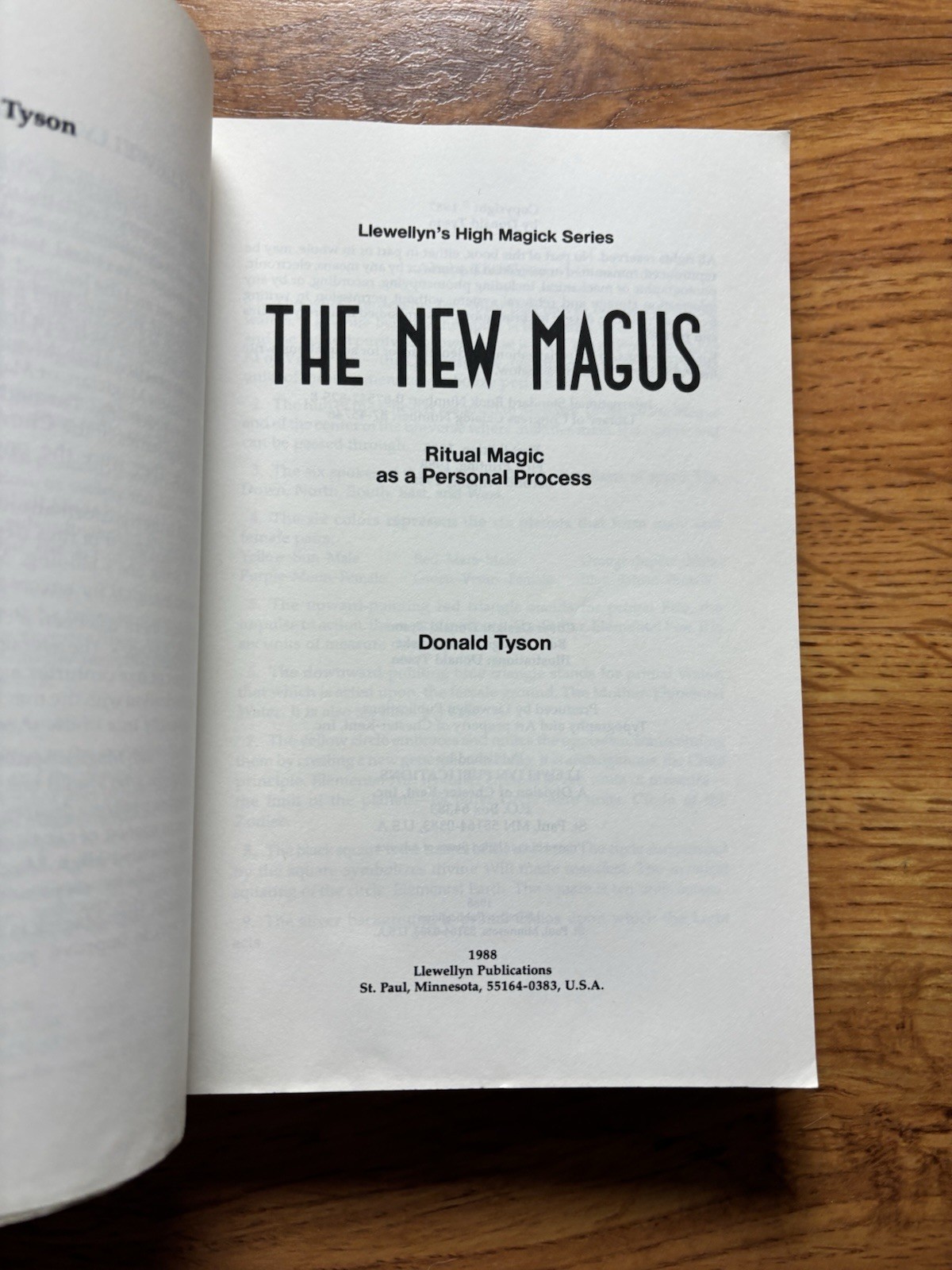 The New Magus Donald Tyson Ritual Magic Personal Process Occult Book