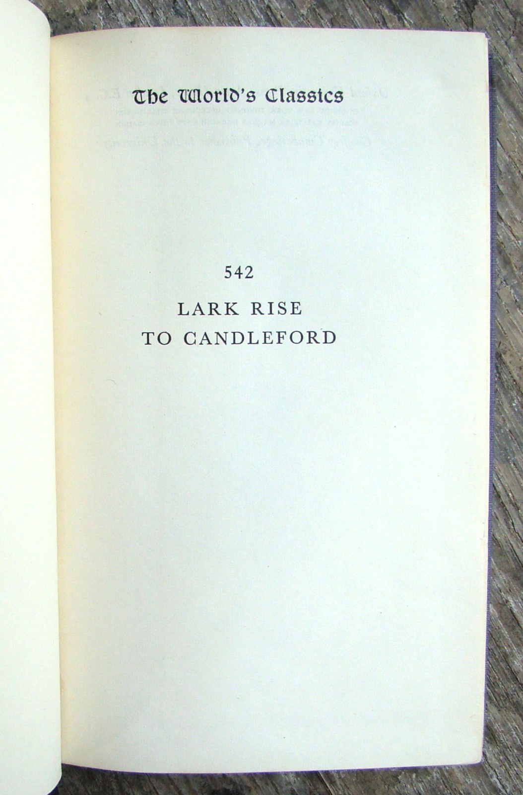 Lark Rise To Candleford ~1954 Vintage~ Thompson Trilogy Oxford & Buckinghamshire