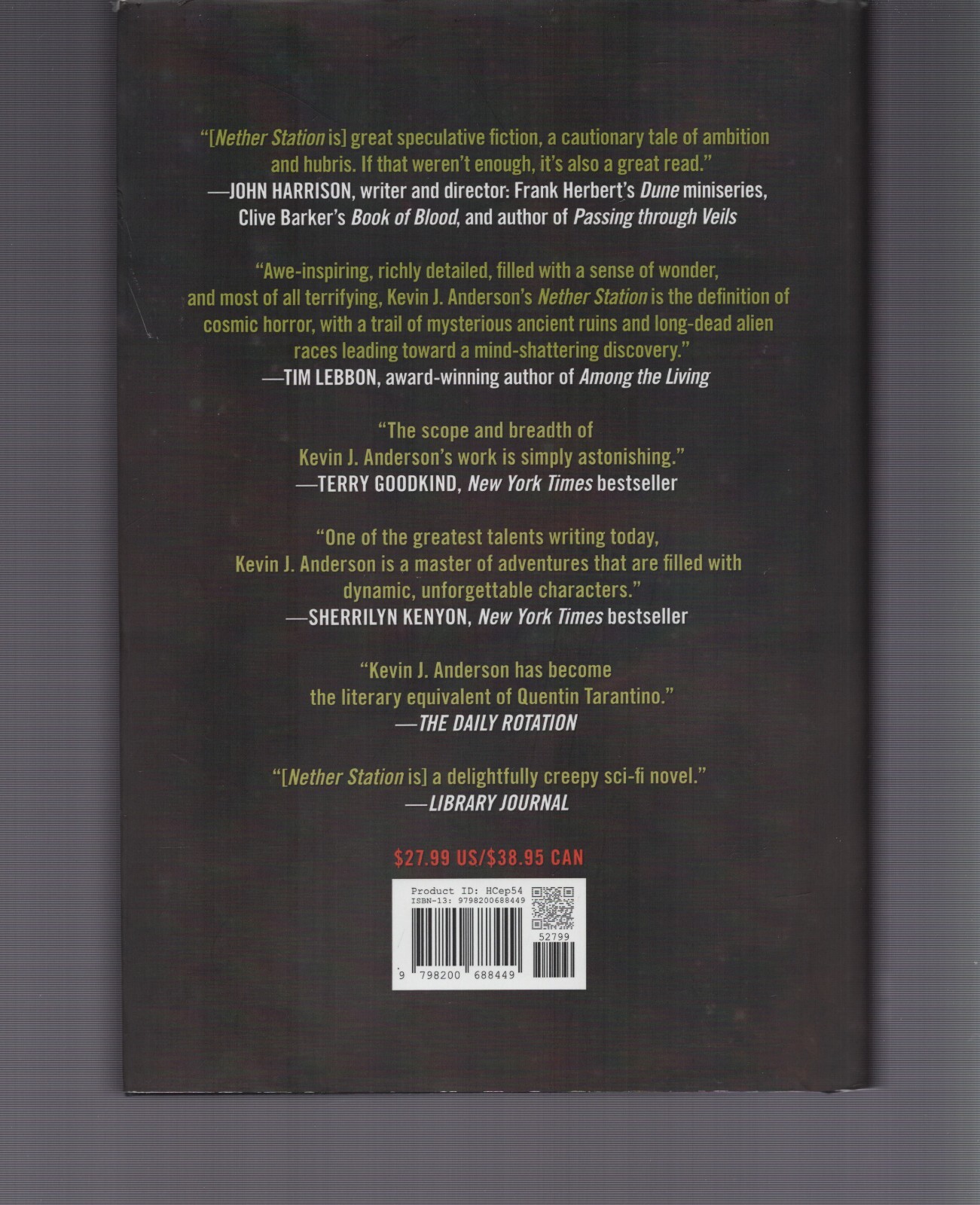 Nether Station / Kevin J. Anderson / Hardcover 2024 / Sci-fi / horror