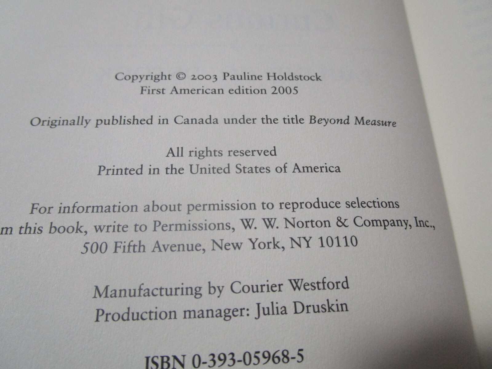 A Rare and Curious Gift – Pauline Holdstock – Hard Cover First American Edition