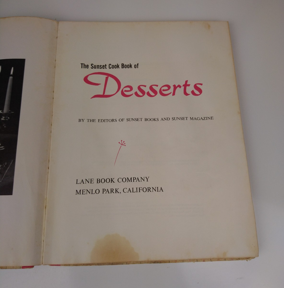 VTG 1963 Sunset Magazine Desserts Cookbook